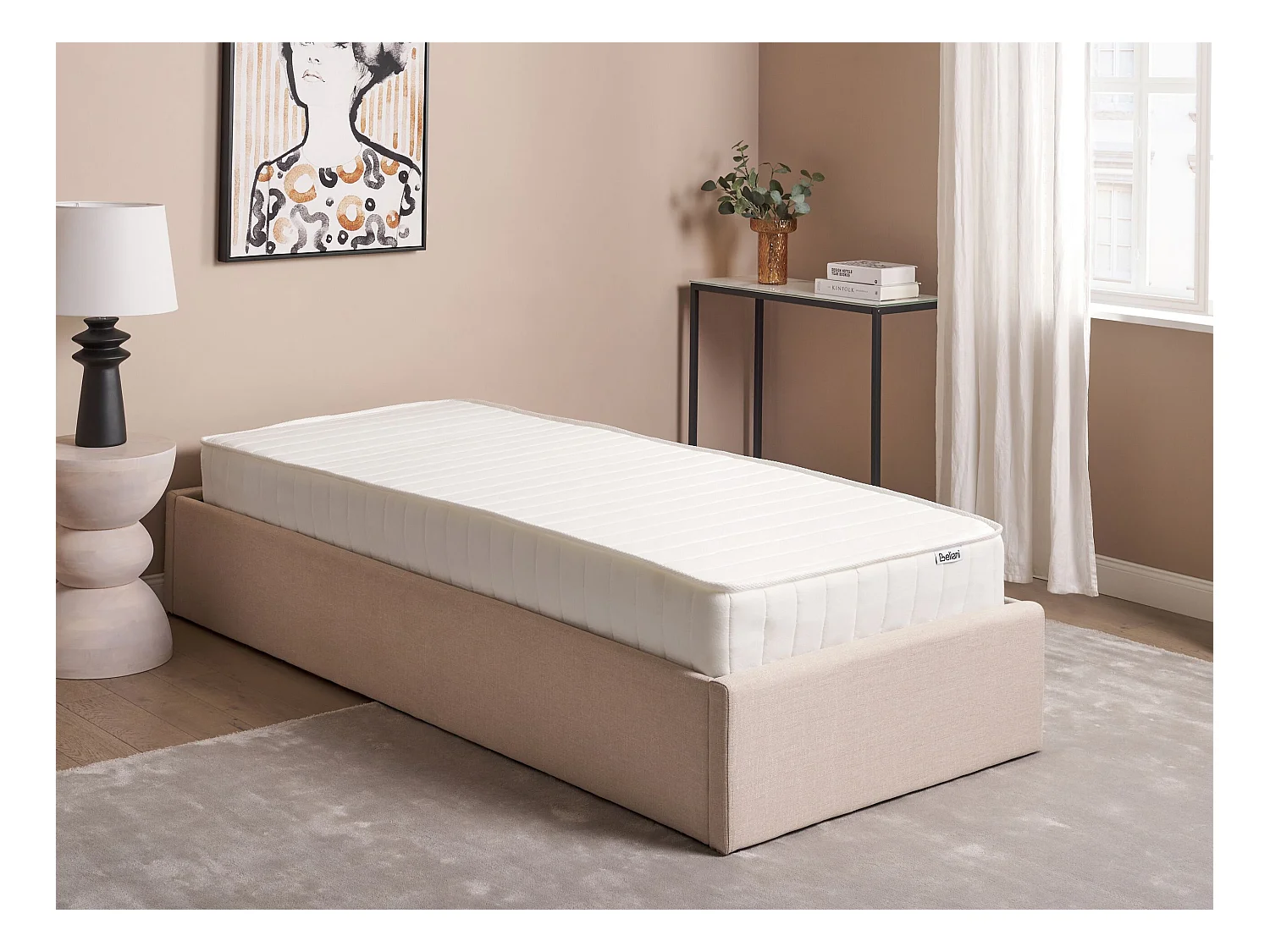 Matratze Taschenfederkern hart 80 x 200 cm weiß Schaumstoff Füllung Misty