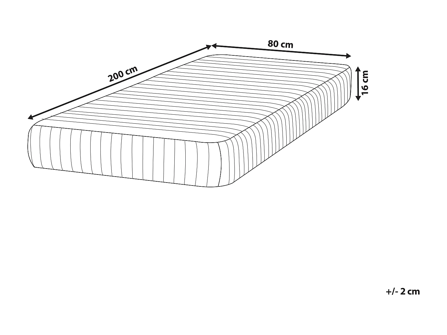 Matelas à ressorts ensachés MISTY H3/4 Ferme 80 x 200 cm