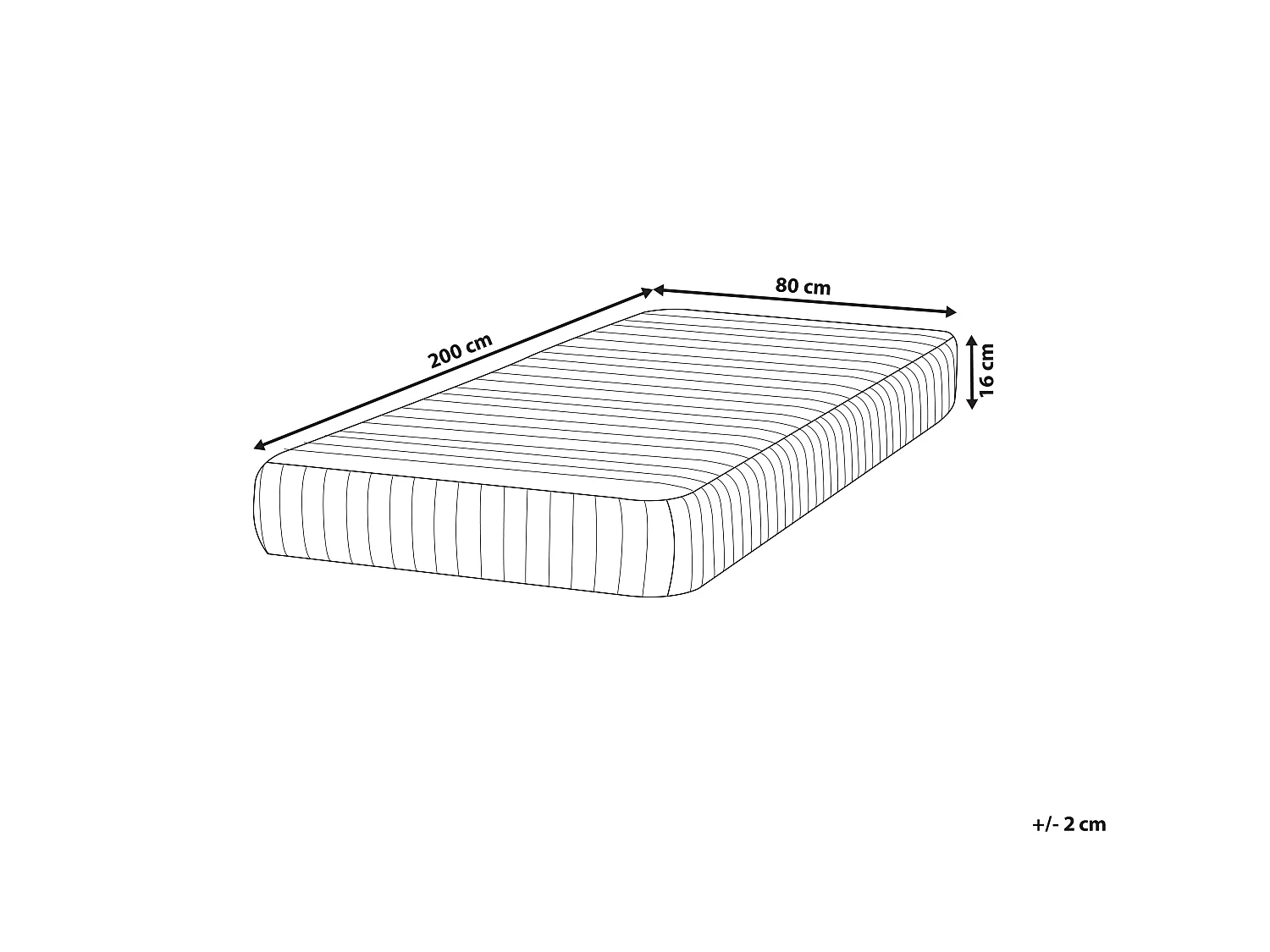 Pocket Spring Mattress MISTY H3/4 Firm 80 x 200 cm (EU Small Single)