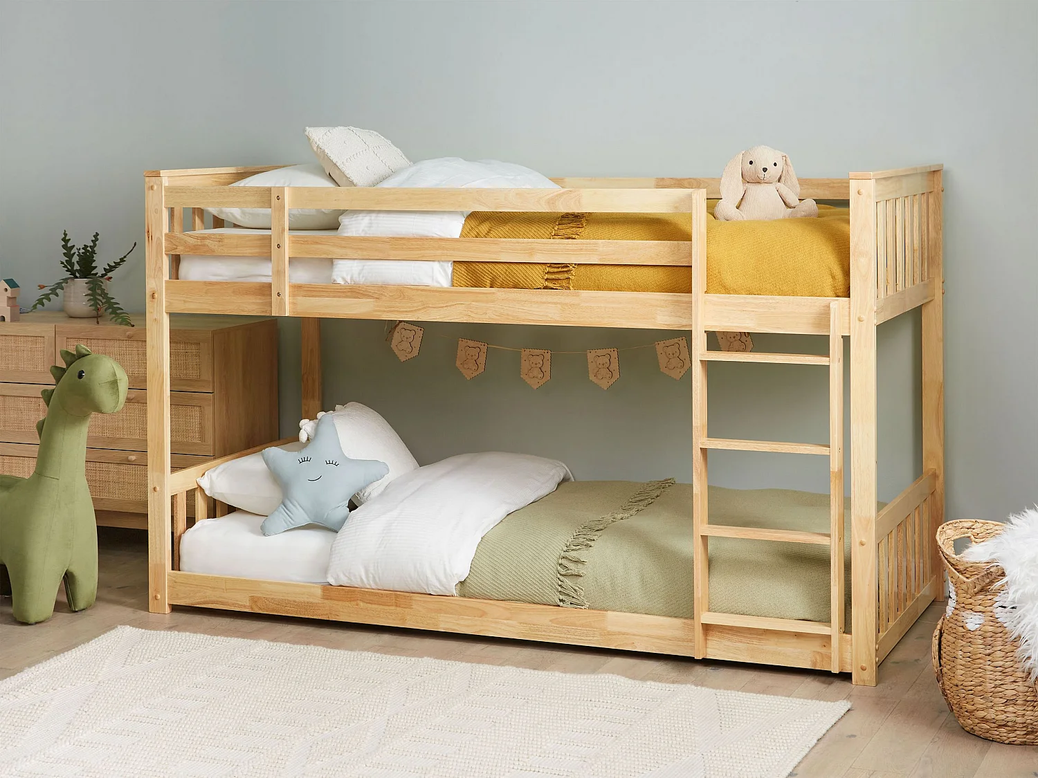 Letto a castello Legno LAZER 90 x 200 cm Marrone chiaro