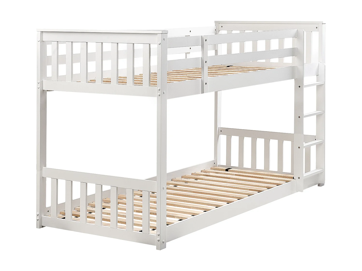 Lit superposé Bois LAZER 90 x 200 cm Blanc