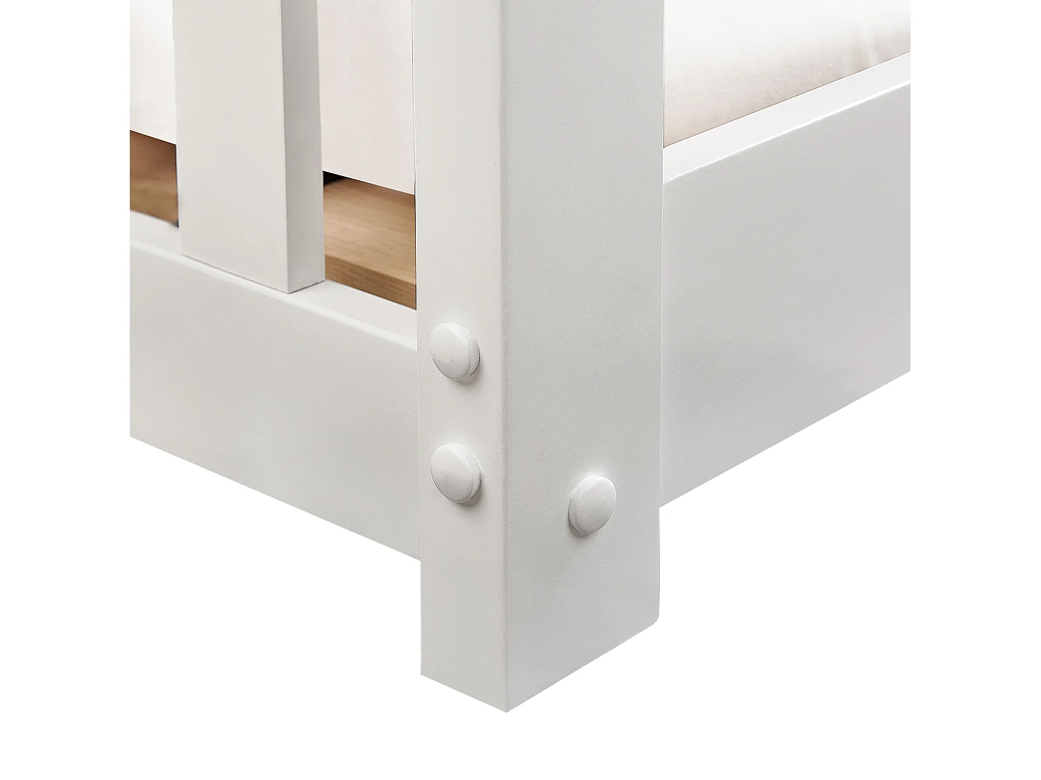 Lit superposé Bois LAZER 90 x 200 cm Blanc