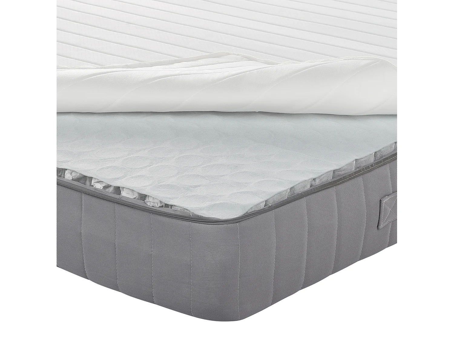 Matelas à ressorts ensachés en mousse à mémoire de forme FLUFFY Moyennement ferme 160 x 200 cm