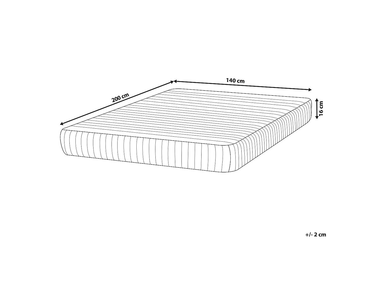 Memory Foam Pocket Spring Mattress DELIGHTFUL H3/4 Firm 140 x 200 cm (EU Double)