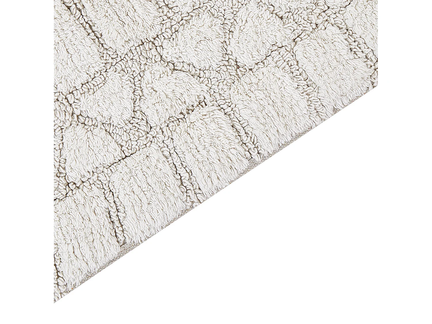 Badematte Baumwolle beige rechteckig 60x90 cm Badteppich modern flauschig Tekke