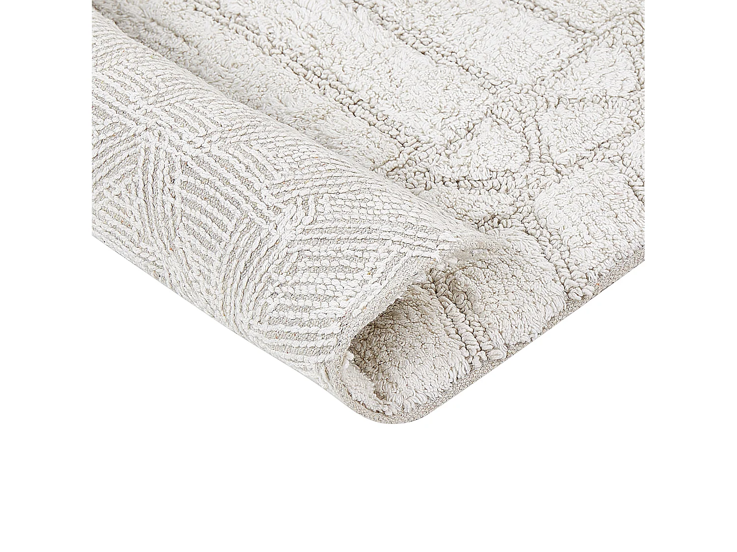 Bath Mat TEKKE Light Beige 60 x 90 cm Cotton