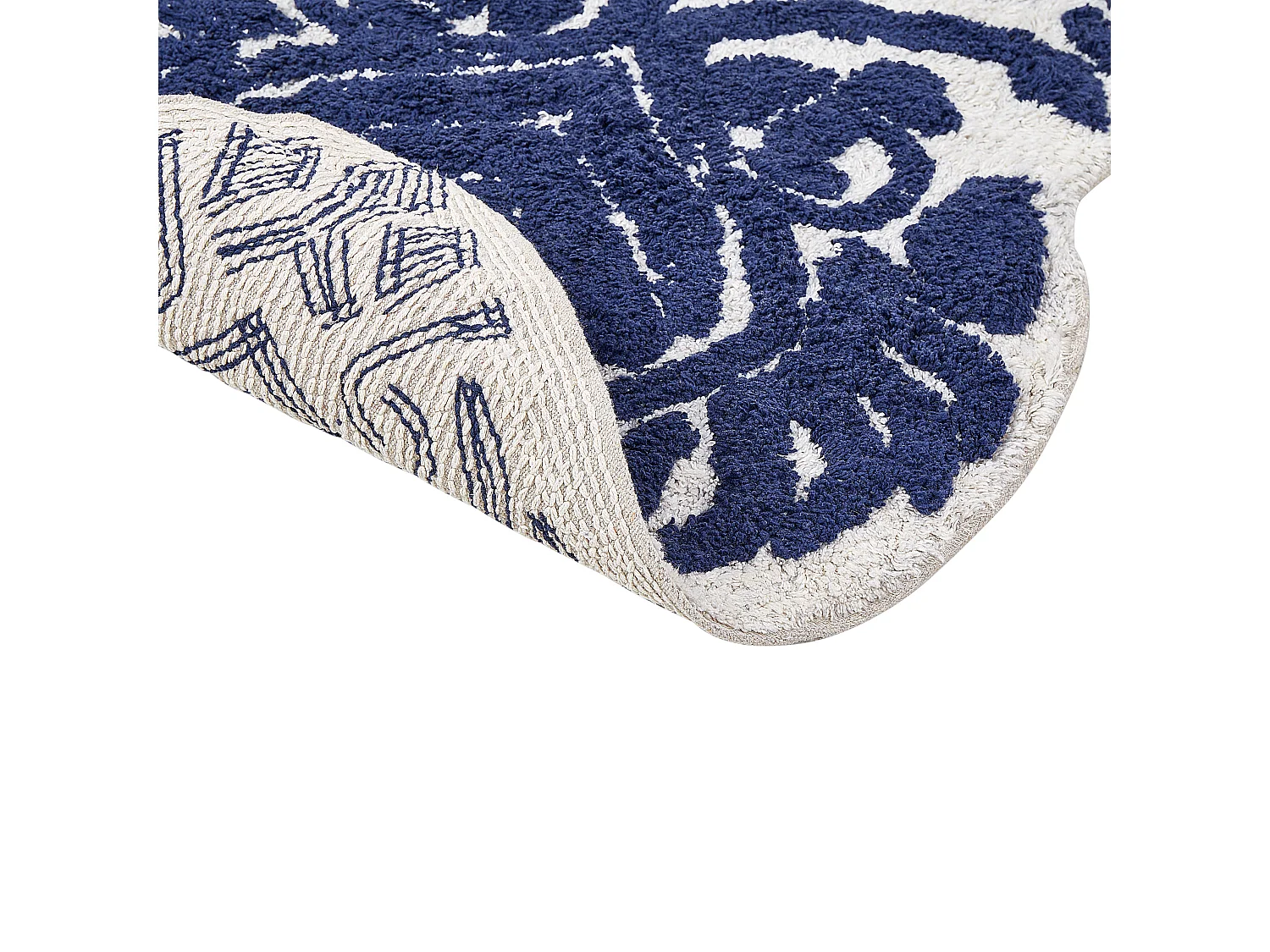 Badmat CANBAR 150 x 60 cm Katoen Marineblauw