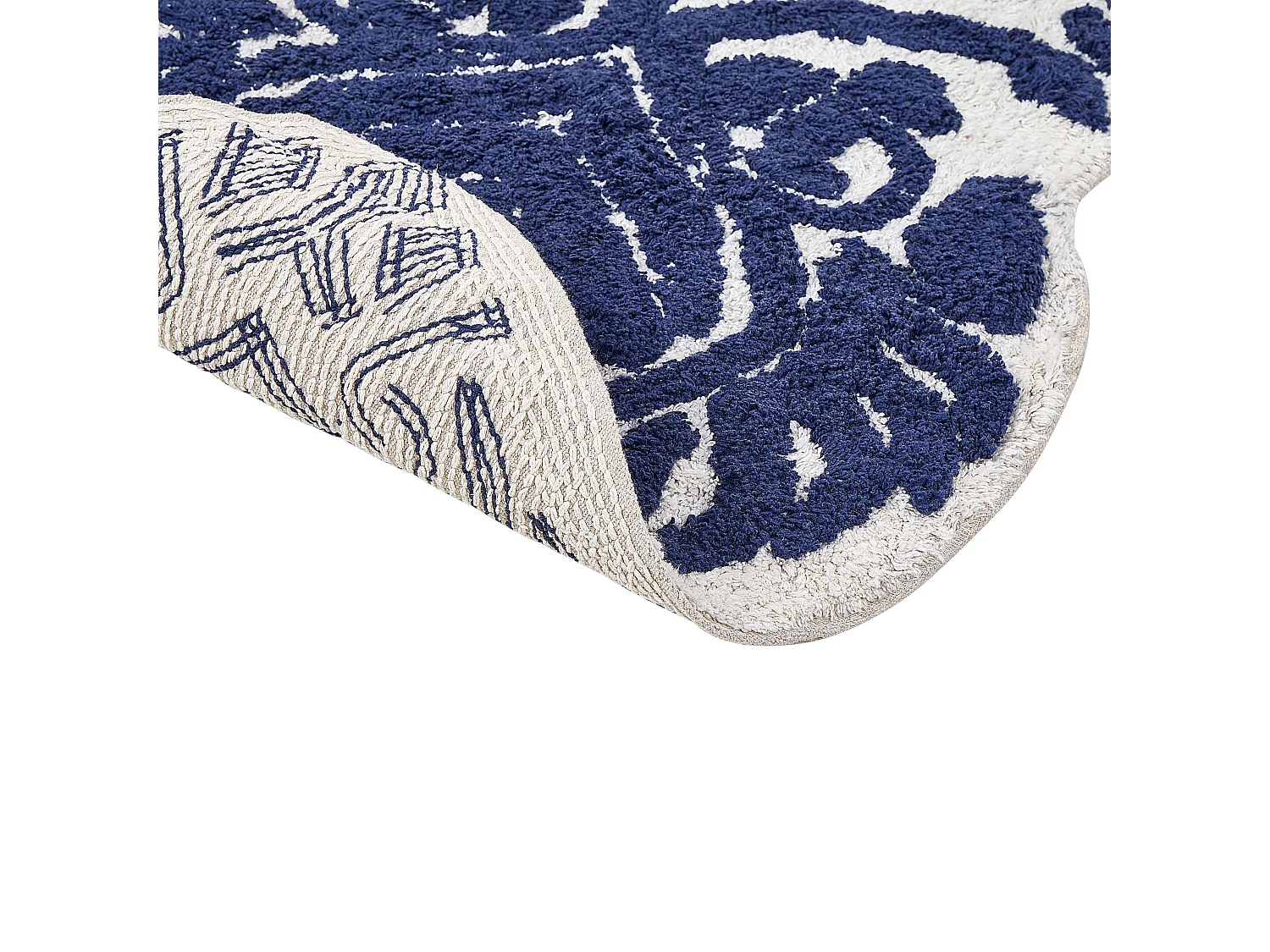 Badmat CANBAR 150 x 60 cm Katoen Marineblauw