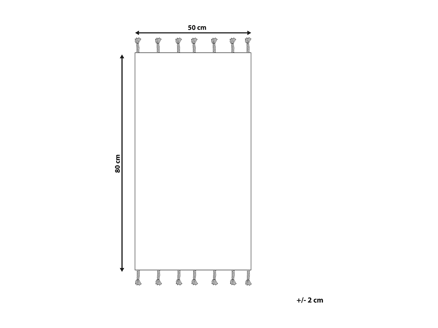 Badmat OLTAN 50 x 80 cm Katoen Beige