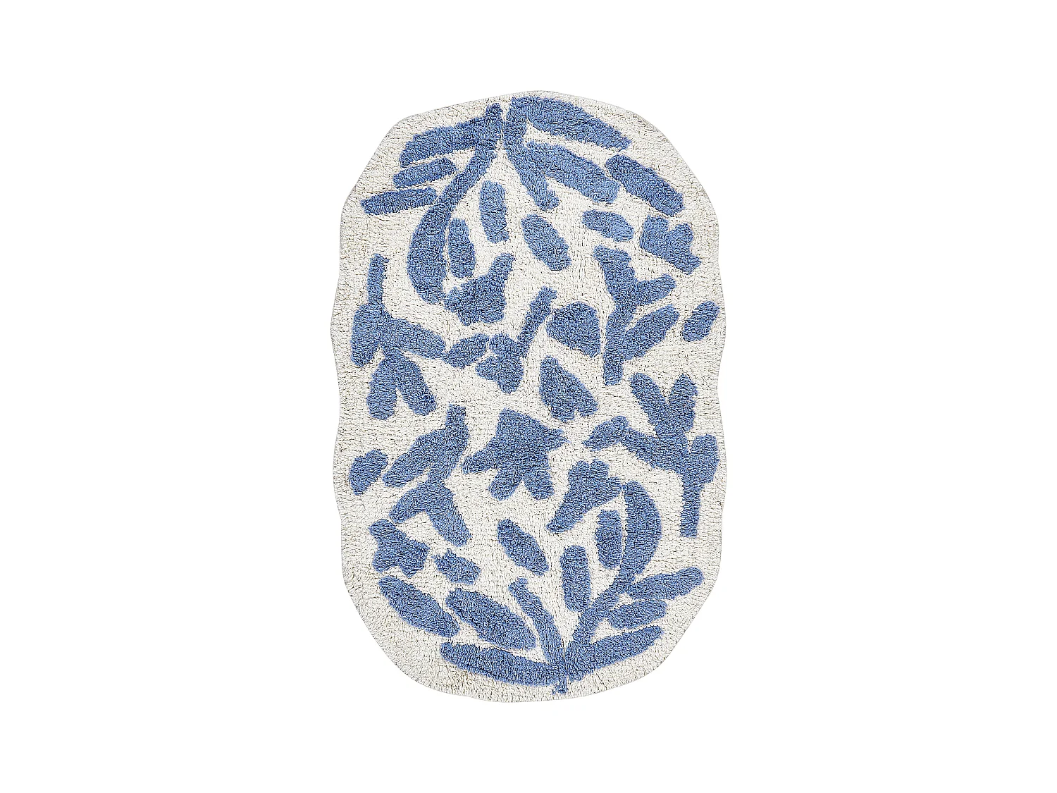 Tapis de bain DERIK Bleu 60 x 90 cm Coton