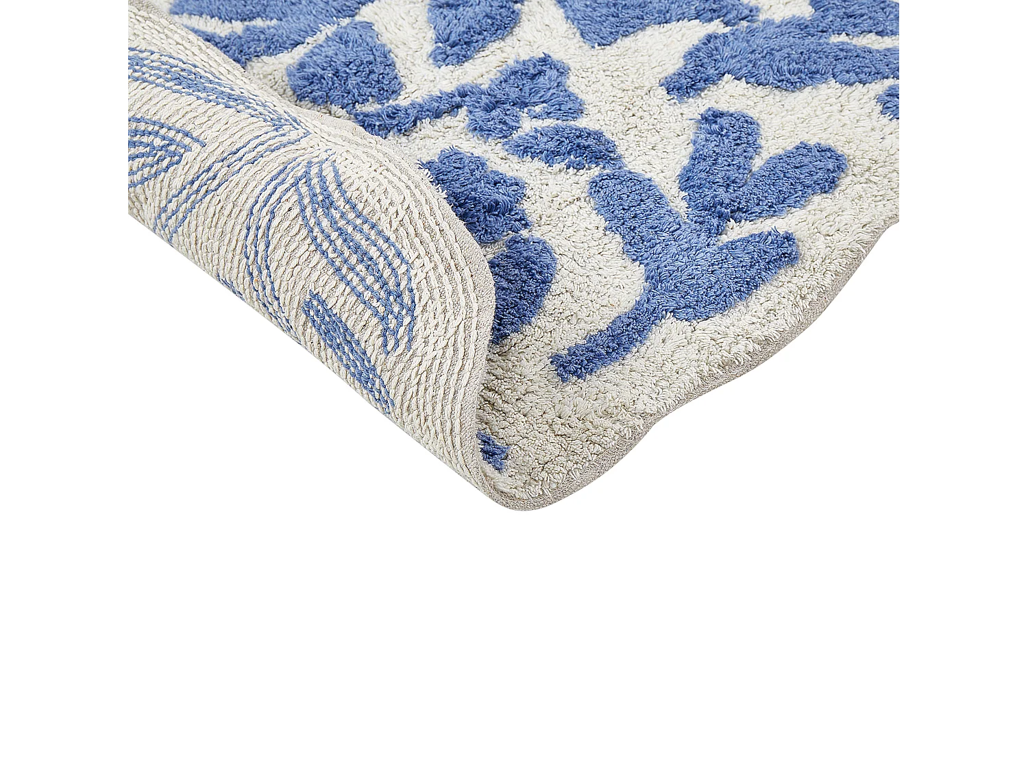 Tapis de bain DERIK Bleu 60 x 90 cm Coton