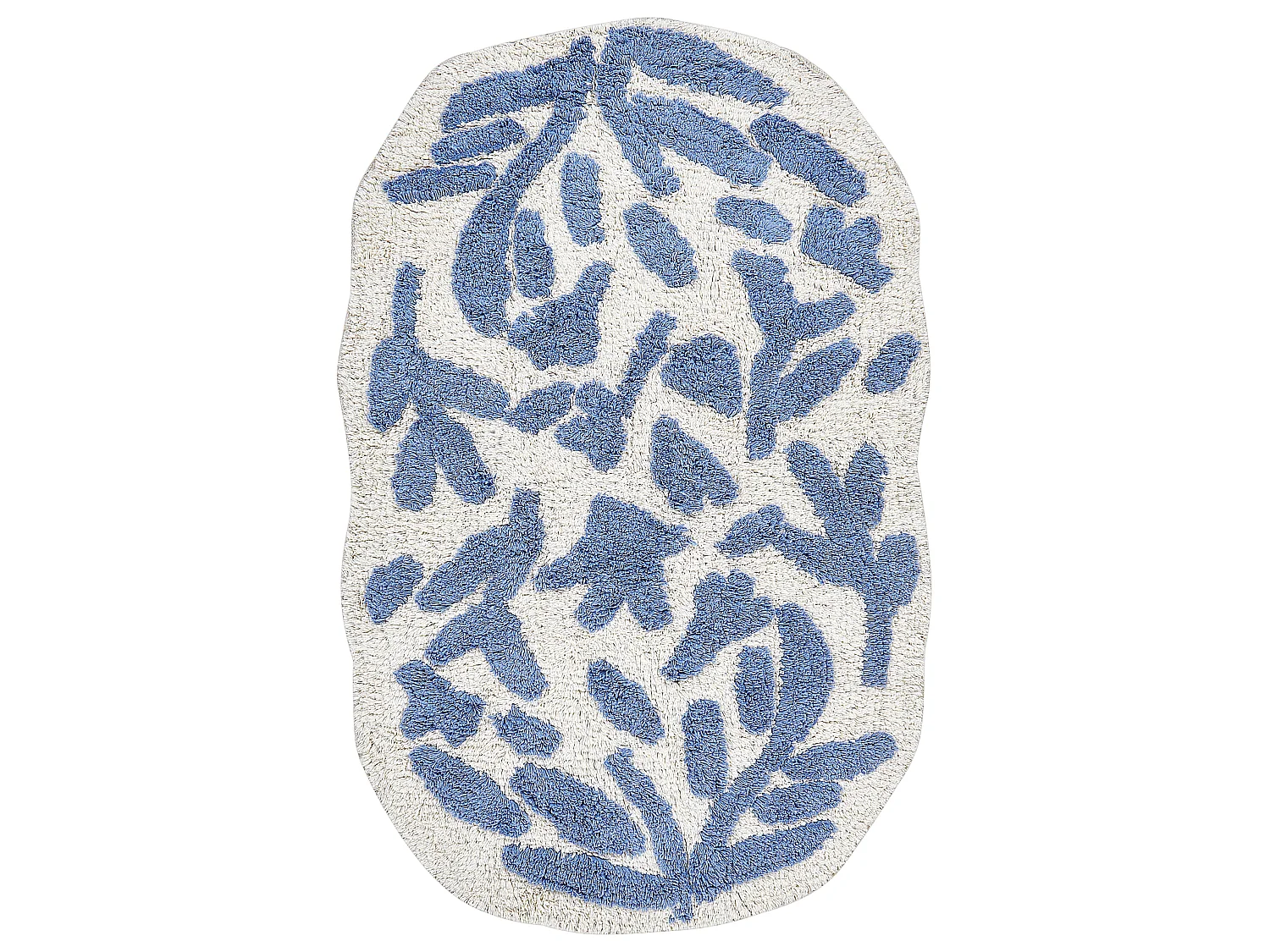 Tapis de bain DERIK 60 x 90 cm Coton Bleu