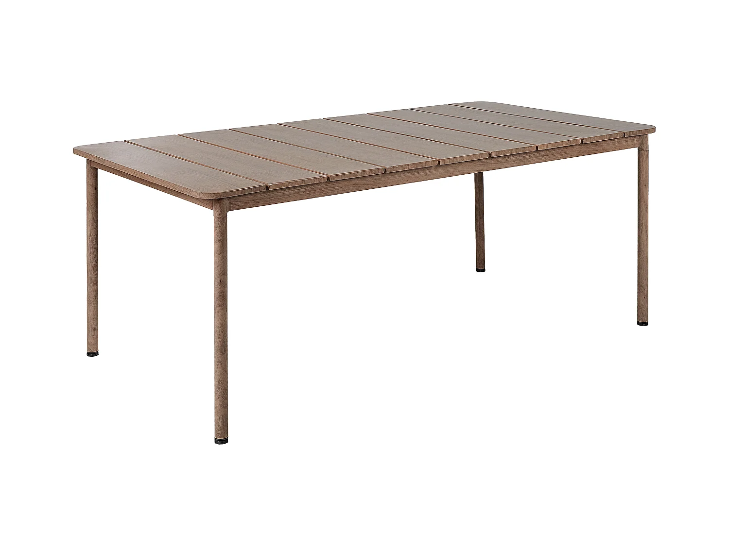 Table de salle à manger de jardin FLAVIA 185 cm 96 cm Métal Marron