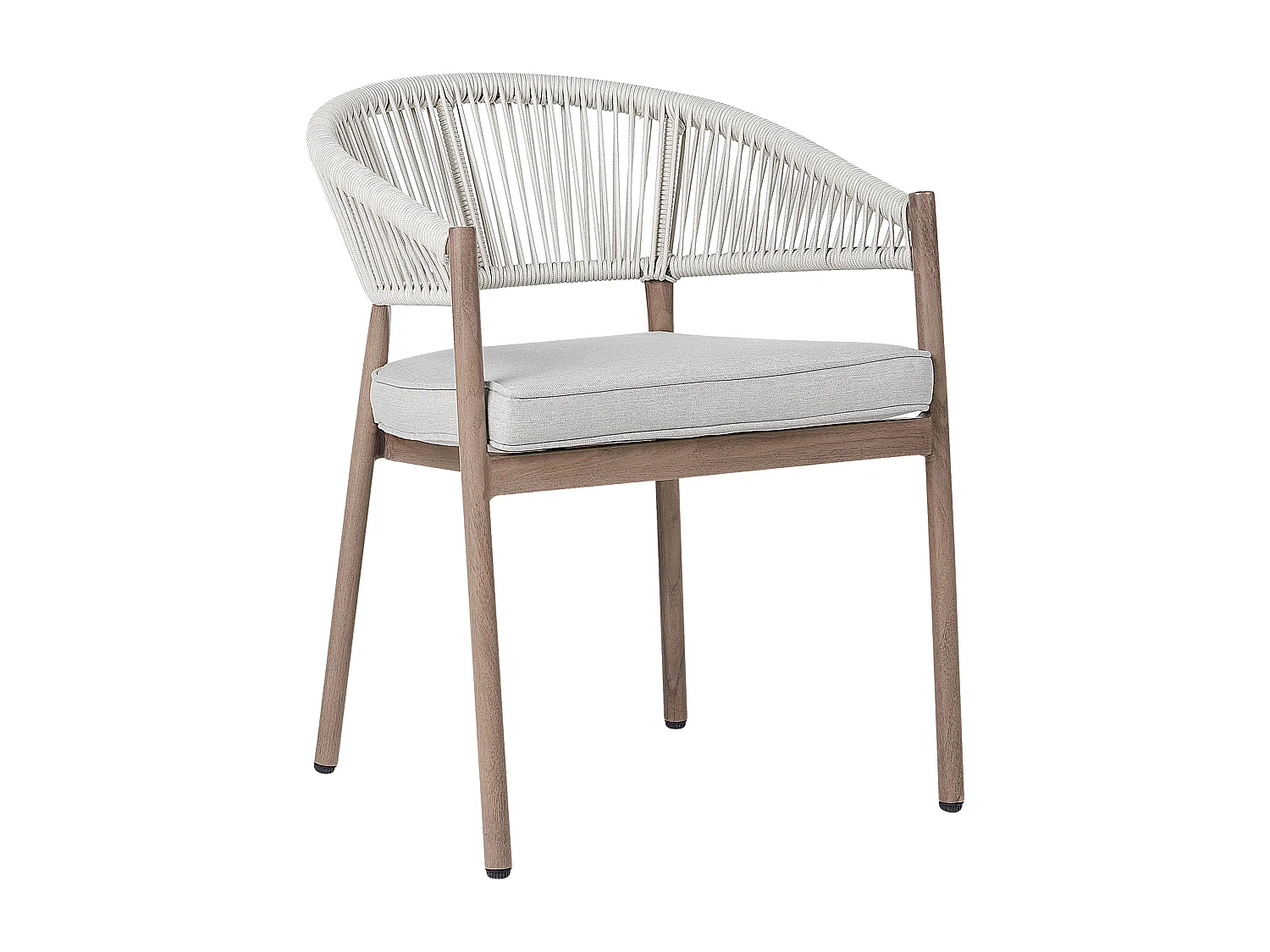 Lot de 6 chaises de jardin avec coussins FLAVIA Métal Blanc
