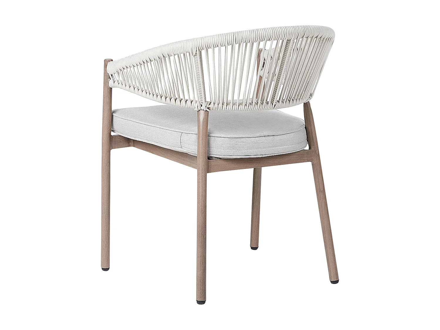 Lot de 6 chaises de jardin avec coussins FLAVIA Métal Blanc