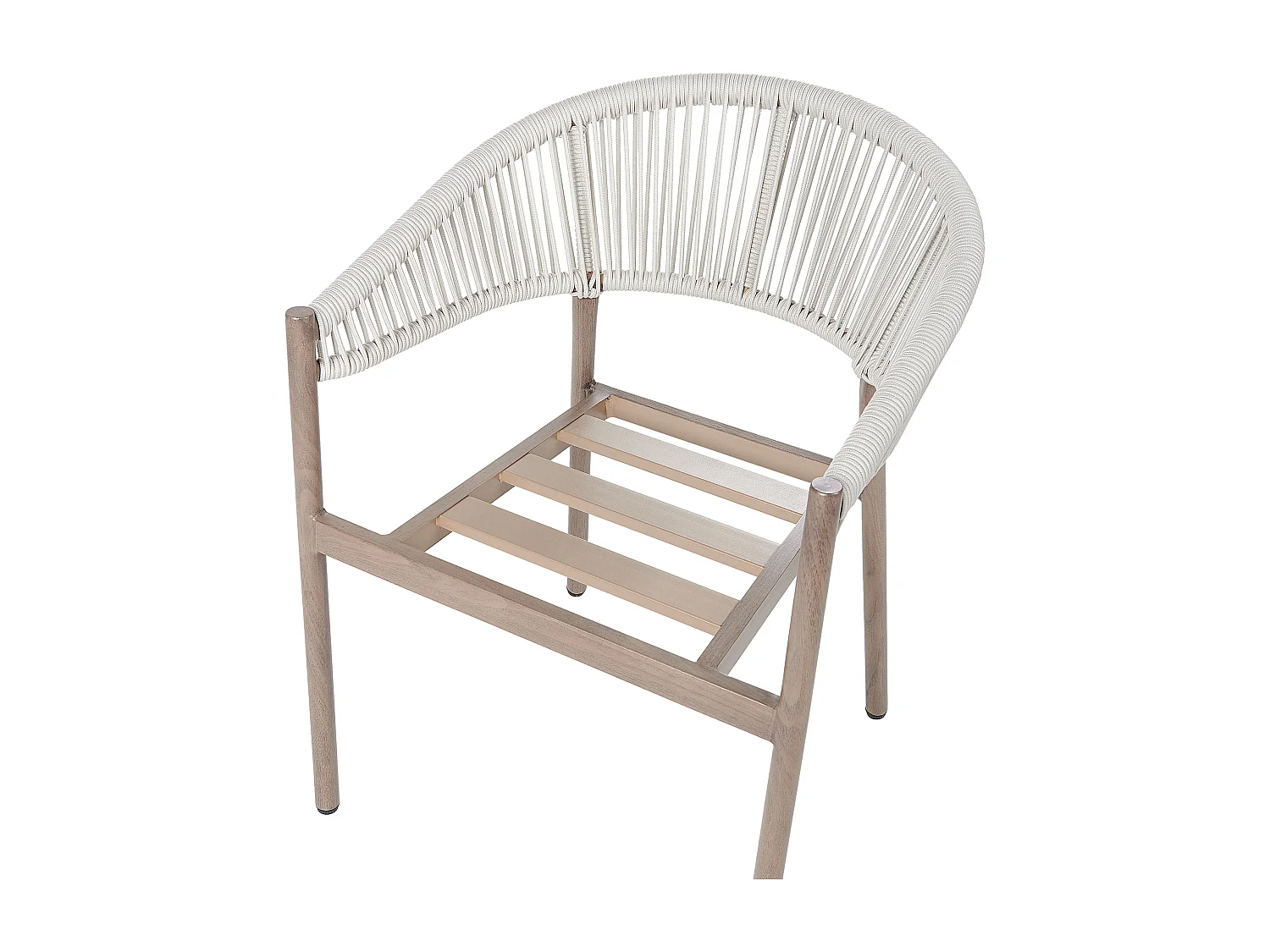 Lot de 6 chaises de jardin avec coussins FLAVIA Métal Blanc