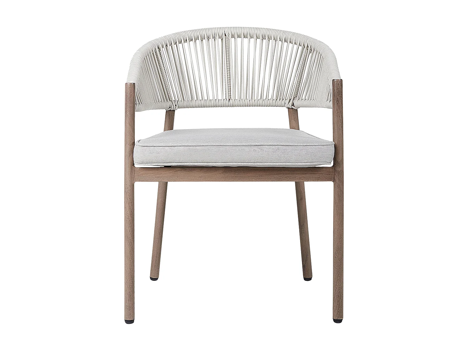 Lot de 6 chaises de jardin avec coussins FLAVIA Métal Blanc