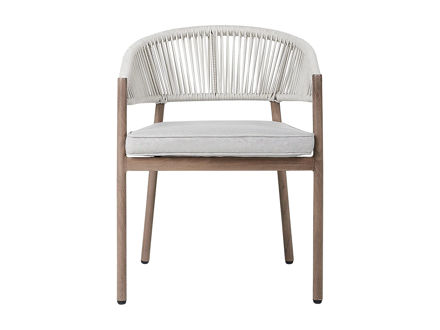 Lot de 6 chaises de jardin avec coussins FLAVIA Métal Blanc