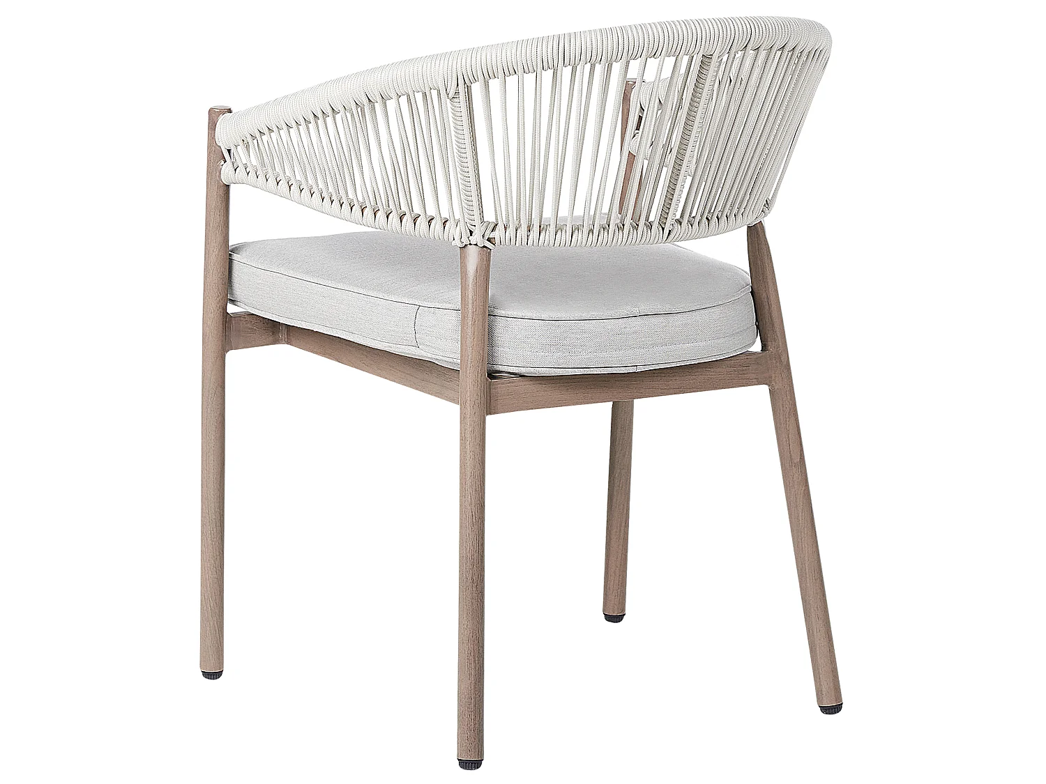 Lot de 6 chaises de jardin avec coussins FLAVIA Métal Blanc