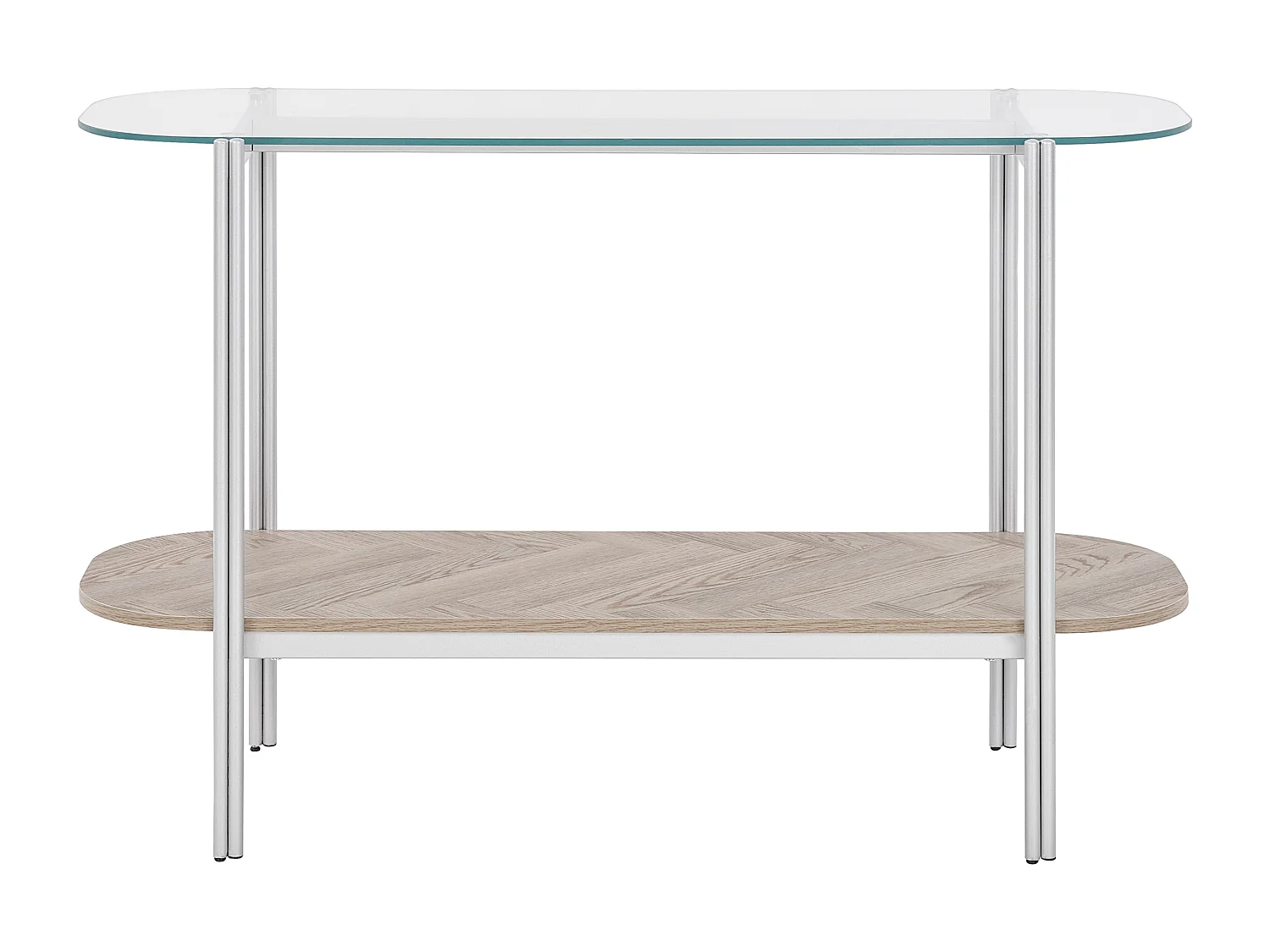 Consoletafel LOVELL Veiligheidsglas Zilver