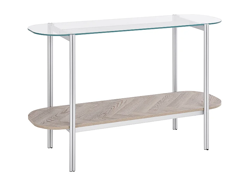 Consoletafel LOVELL Veiligheidsglas Zilver