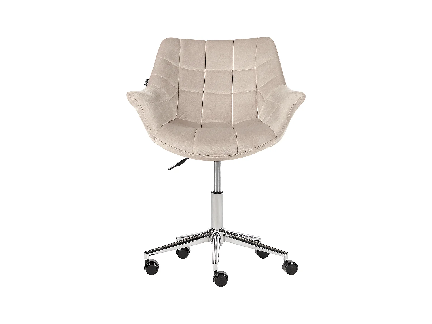 Schreibtischstuhl drehbar LABELLE Samtstoff Beige