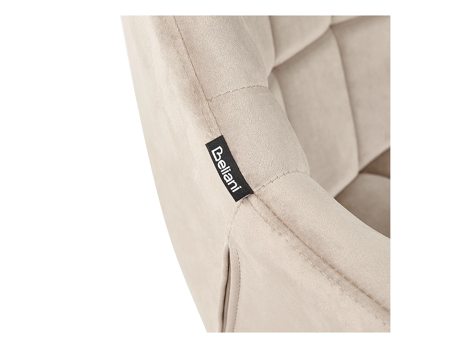 Schreibtischstuhl drehbar LABELLE Samtstoff Beige