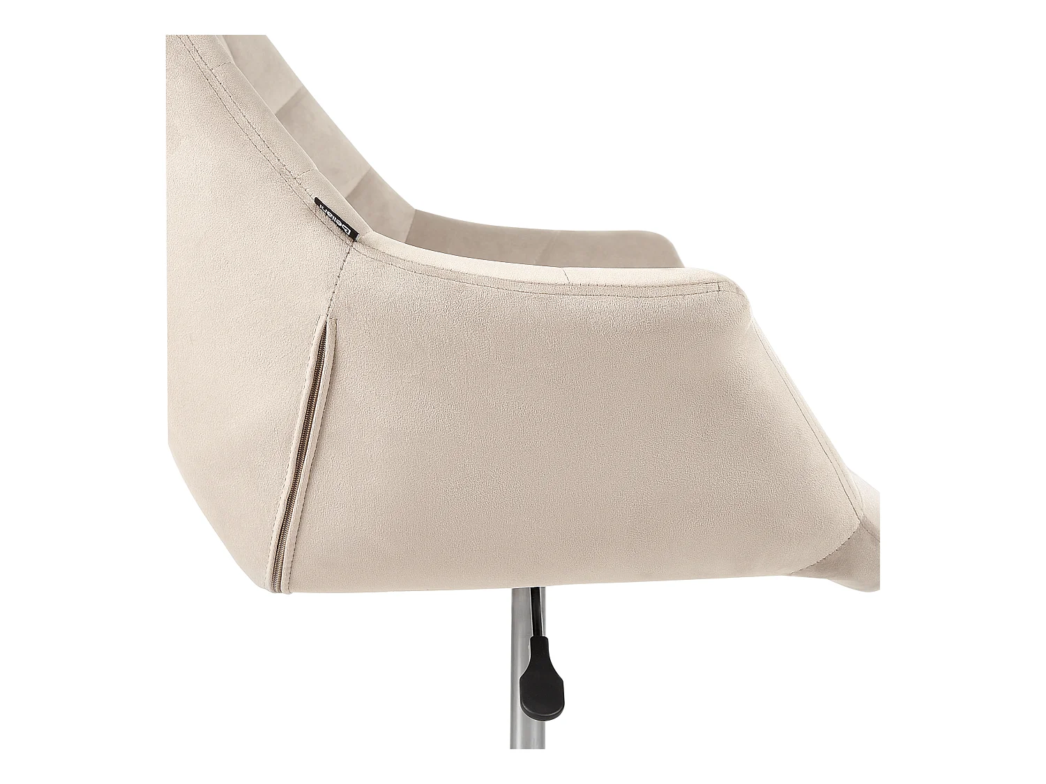 Schreibtischstuhl drehbar LABELLE Samtstoff Beige