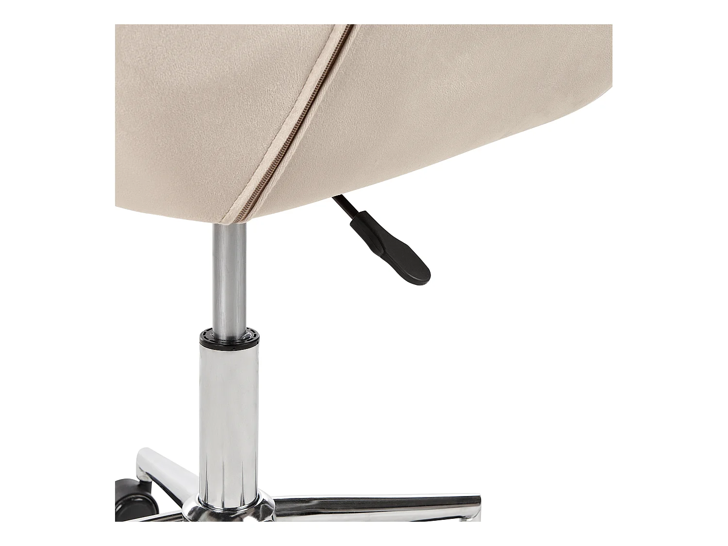 Schreibtischstuhl drehbar LABELLE Samtstoff Beige