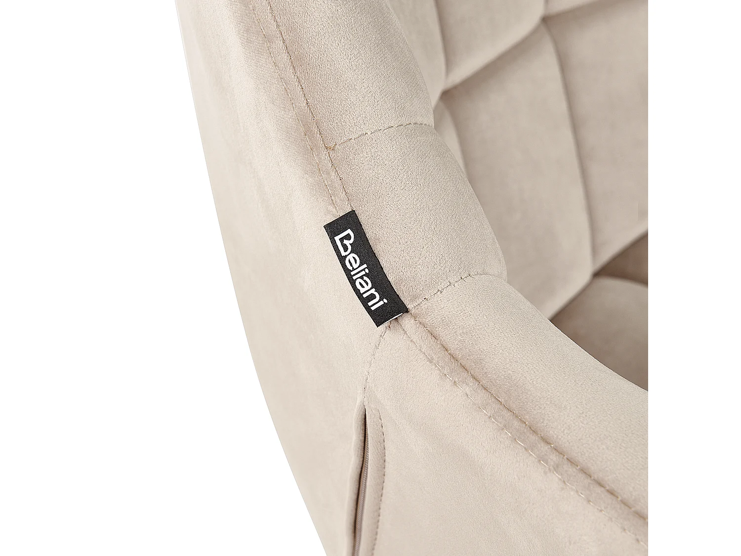 Schreibtischstuhl drehbar LABELLE Samtstoff Beige