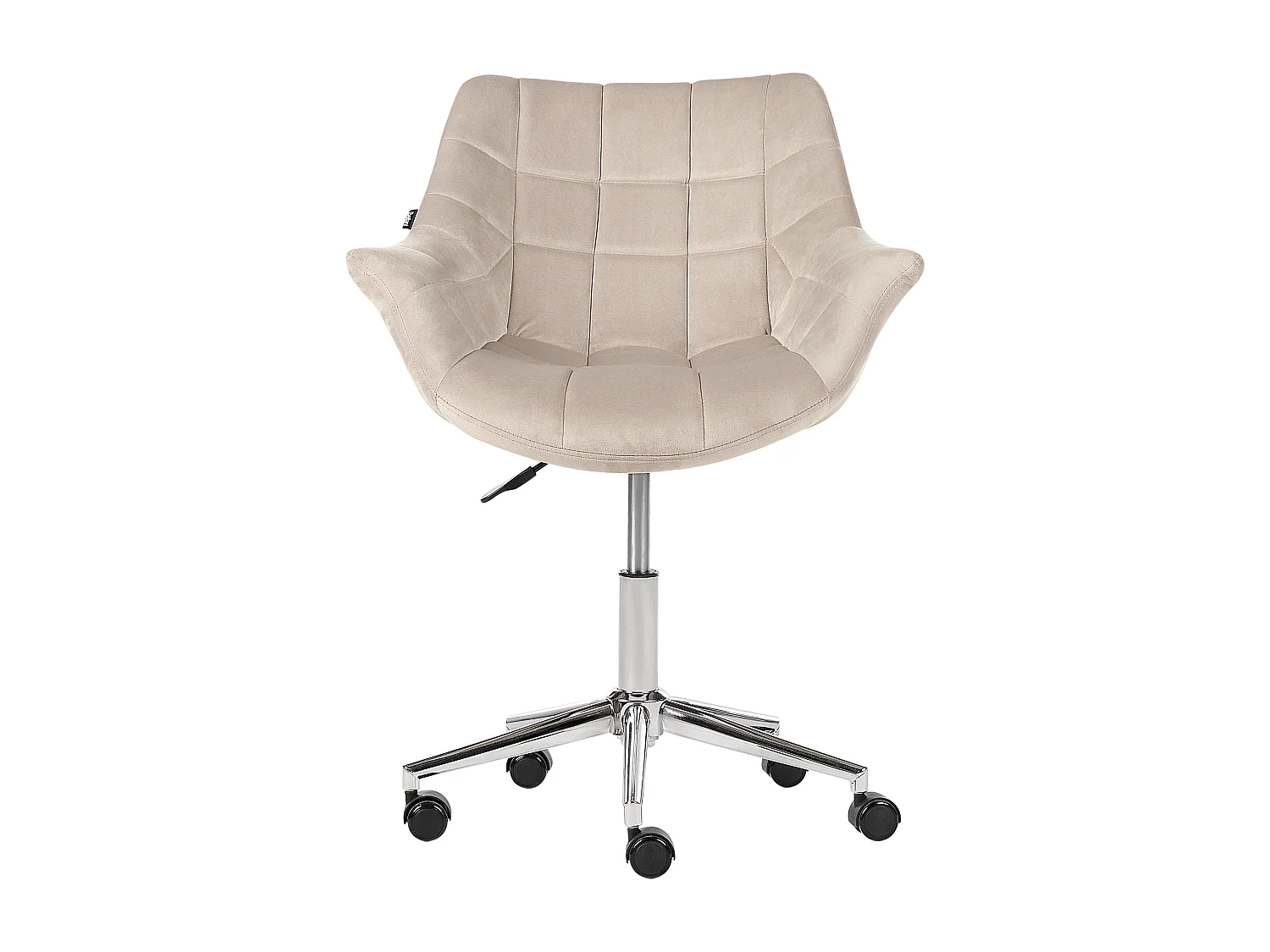 Sedia da scrivania LABELLE Velluto Beige