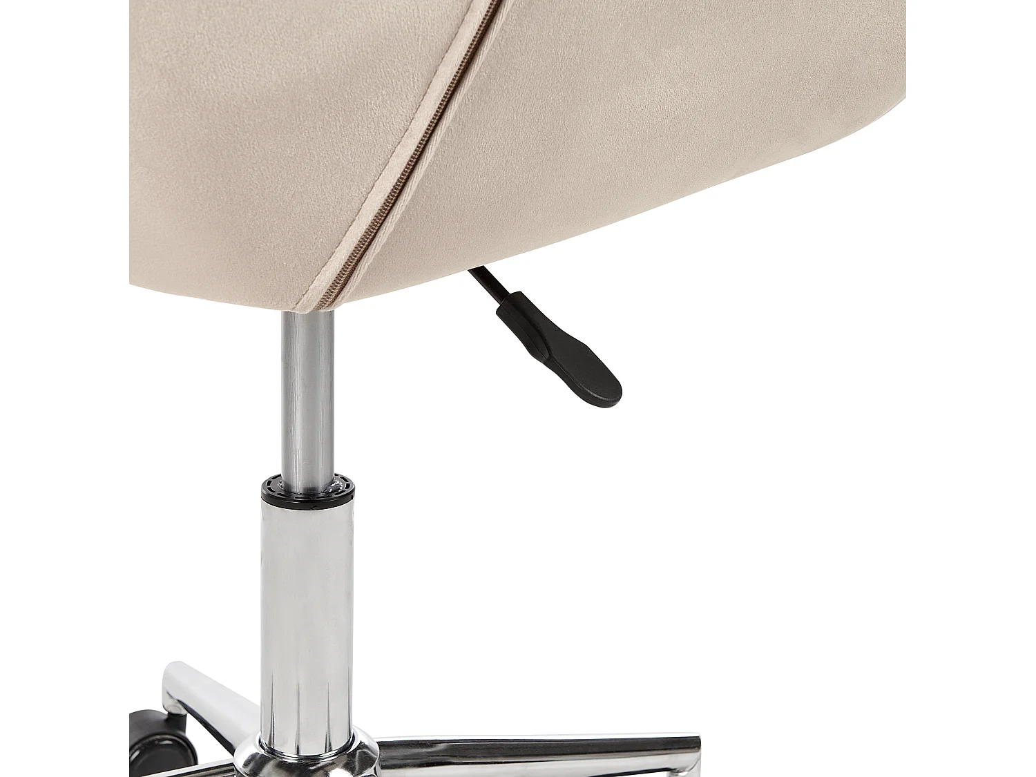 Schreibtischstuhl drehbar LABELLE Samtstoff Beige