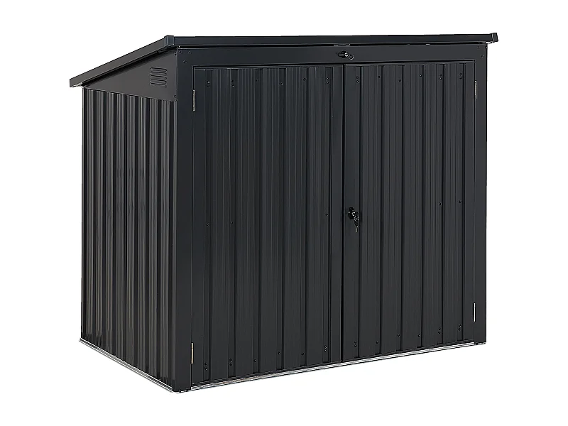 Casetta da giardino MOENA Metallo 158 cm 96 cm Grigio grafite