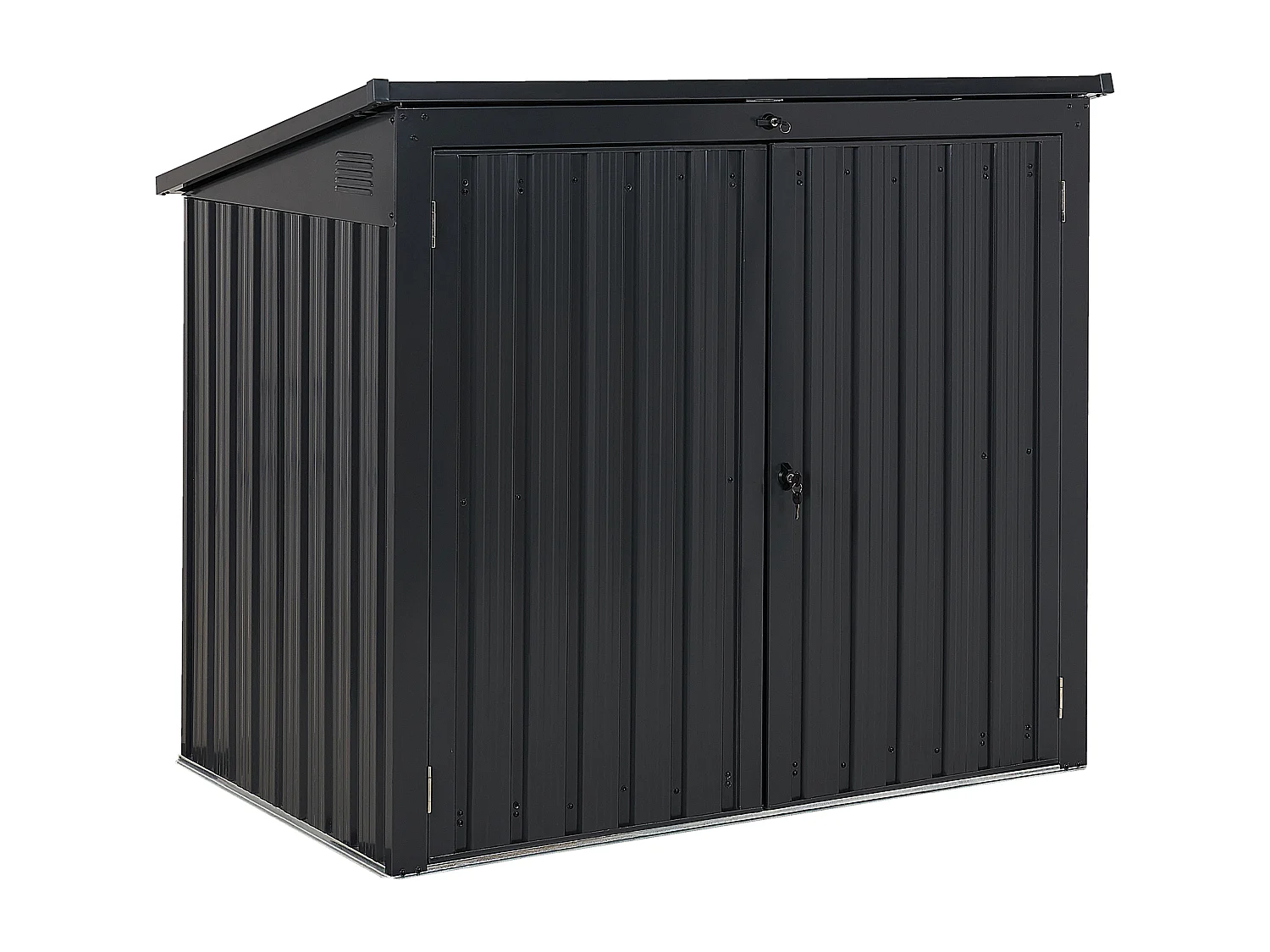 Casetta da giardino MOENA Metallo 158 cm 96 cm Grigio grafite