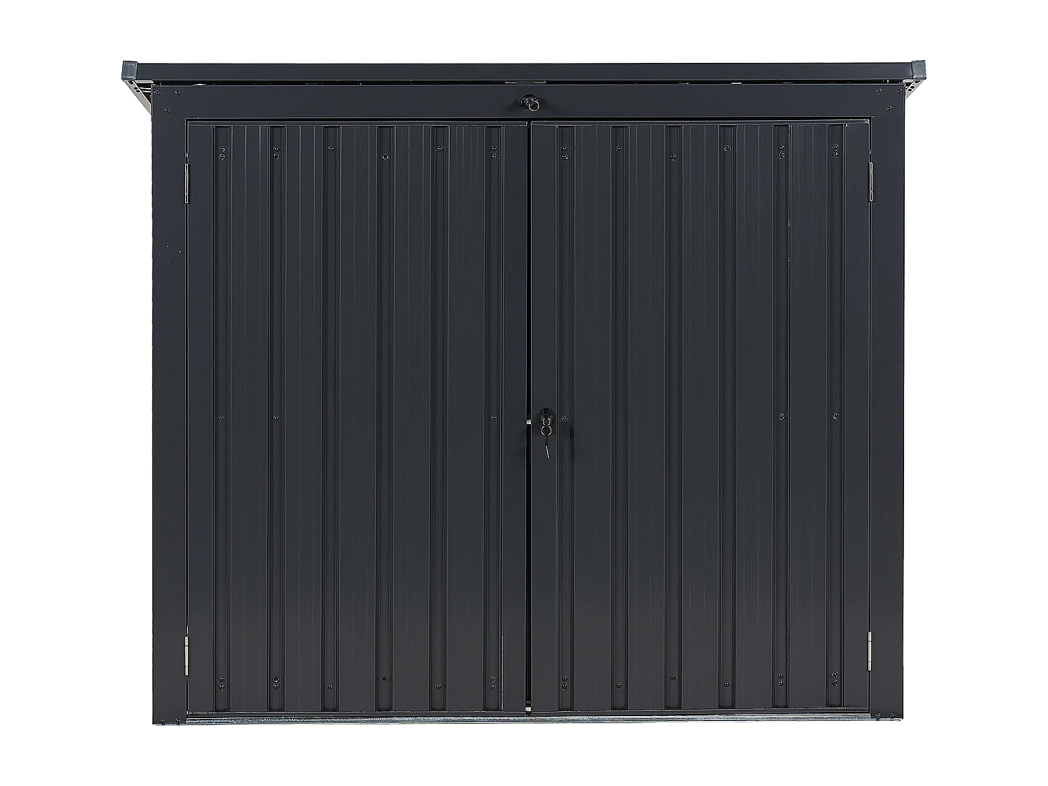 Casetta da giardino MOENA Metallo 158 cm 96 cm Grigio grafite