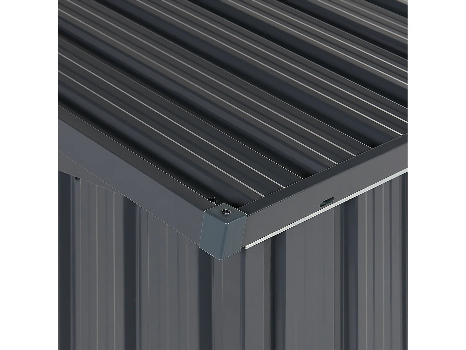 Casetta da giardino MOENA Metallo 158 cm 96 cm Grigio grafite