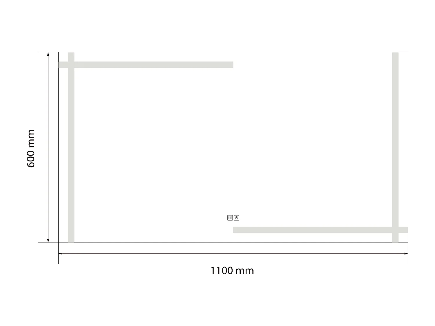 Miroir salle de bain LED 110x60cm anti buée et LED 3 couleurs LB-4693