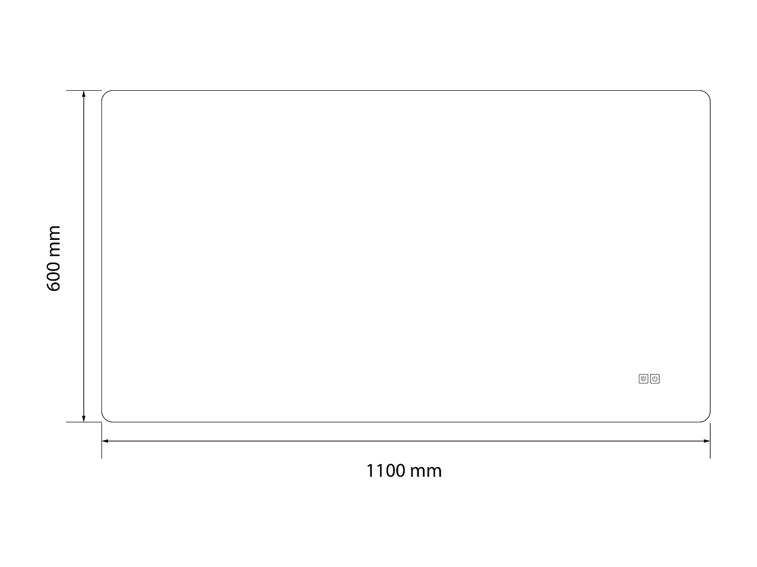 Miroir salle de bain LED 110x60cm avec anti buée et LED 3 couleurs LB-85070A