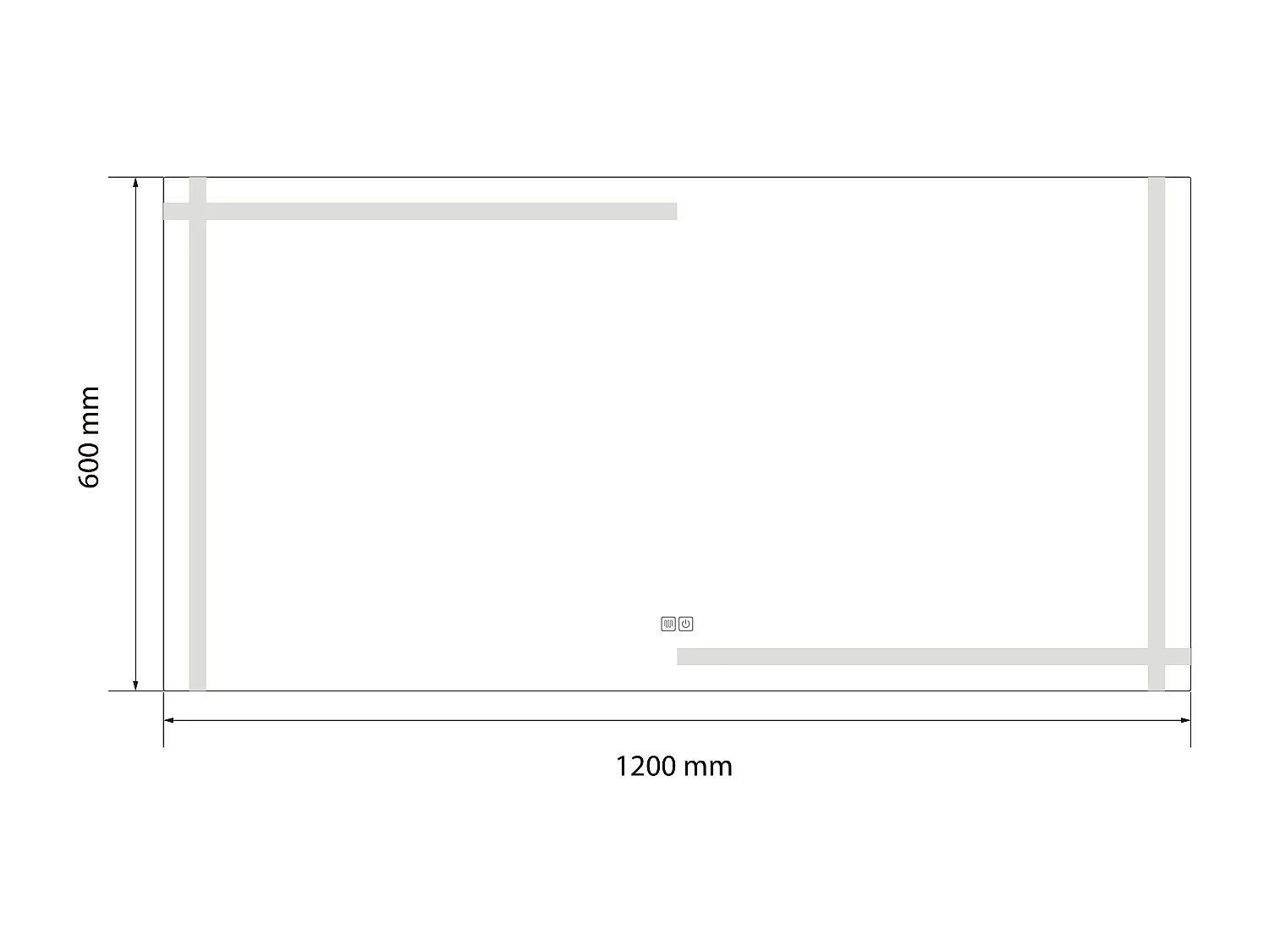 Miroir salle de bain LED 120x60cm anti buée et LED 3 couleurs LB-4693