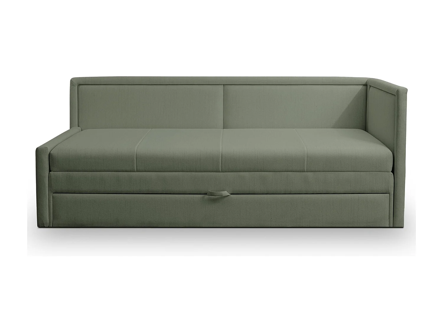 Jugendbett mit ausziehbarer Liegefläche und Schublade - Salbeigrün - CAPRILI