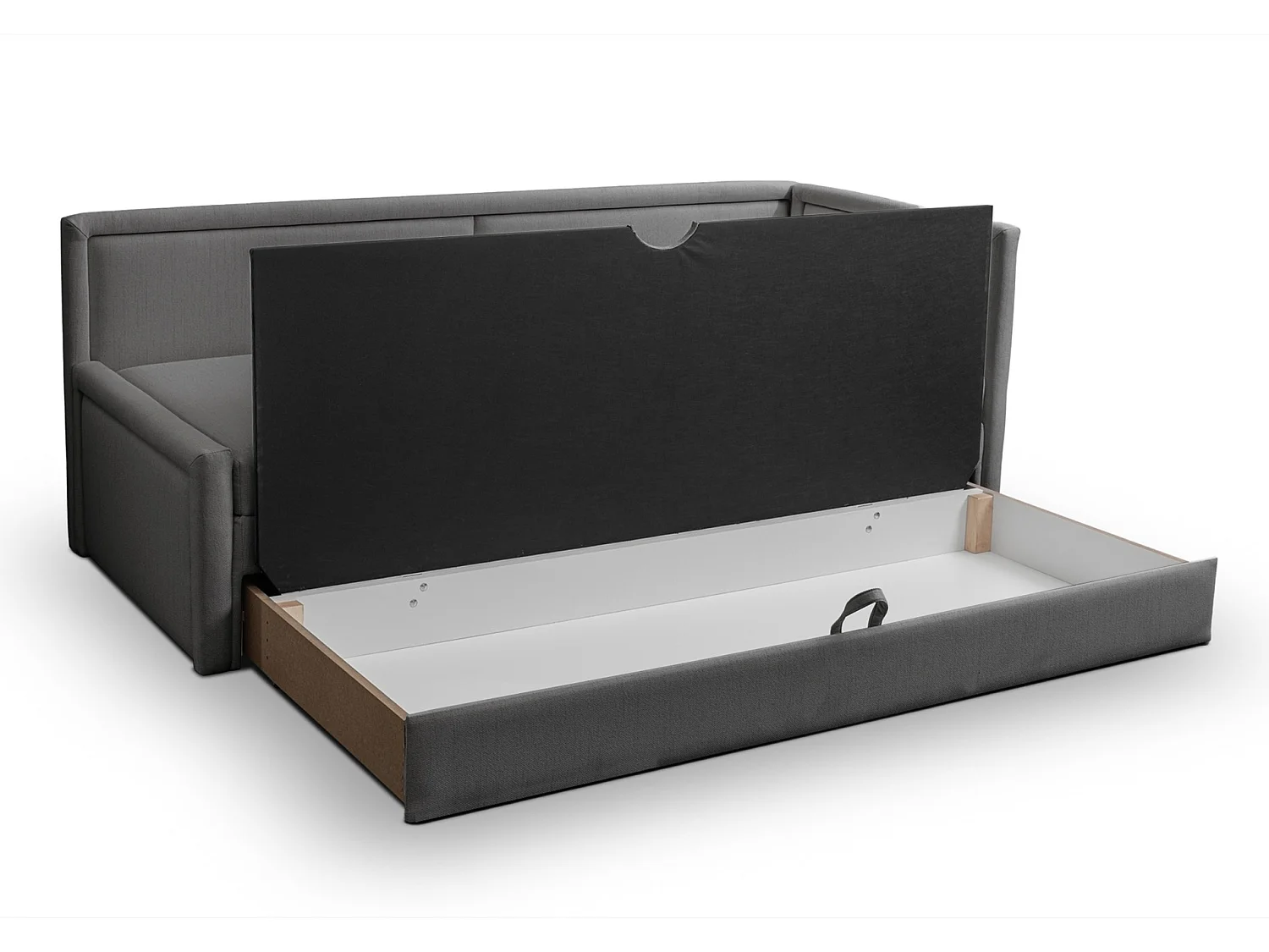 Lit ado avec rangement - gris foncé - CAPRILI
