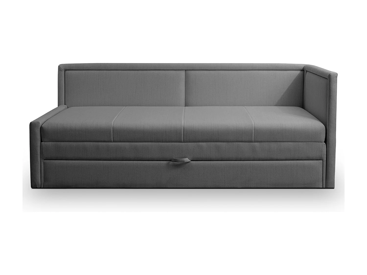 Jugendbett mit ausziehbarer Liegefläche und Schublade - Dunkelbeige - CAPRILI