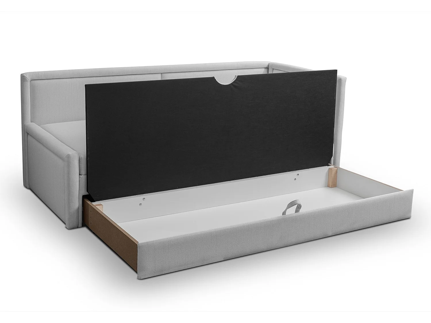 Lit ado avec rangement - gris clair - CAPRILI