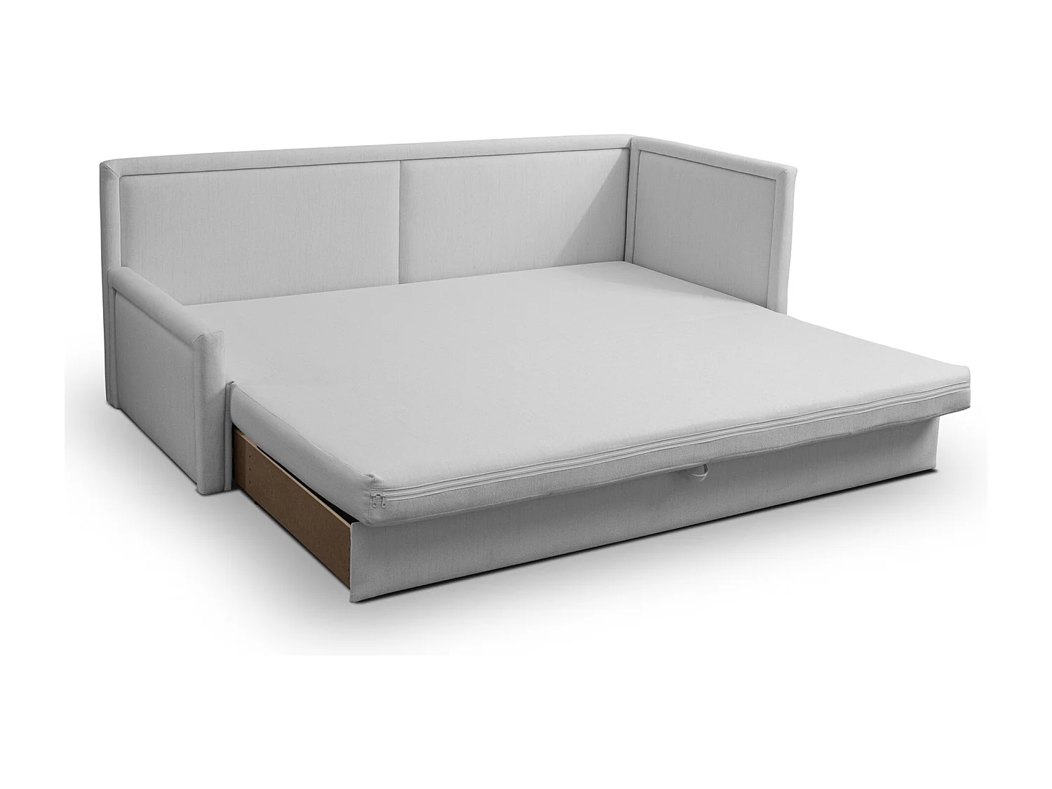 Lit ado avec rangement - gris clair - CAPRILI