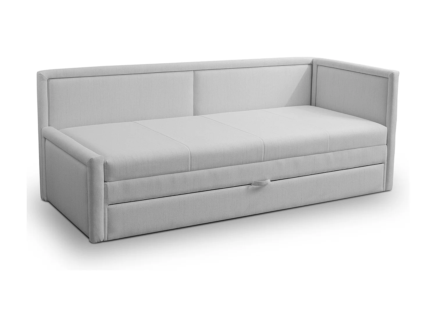 Lit ado avec rangement - gris clair - CAPRILI