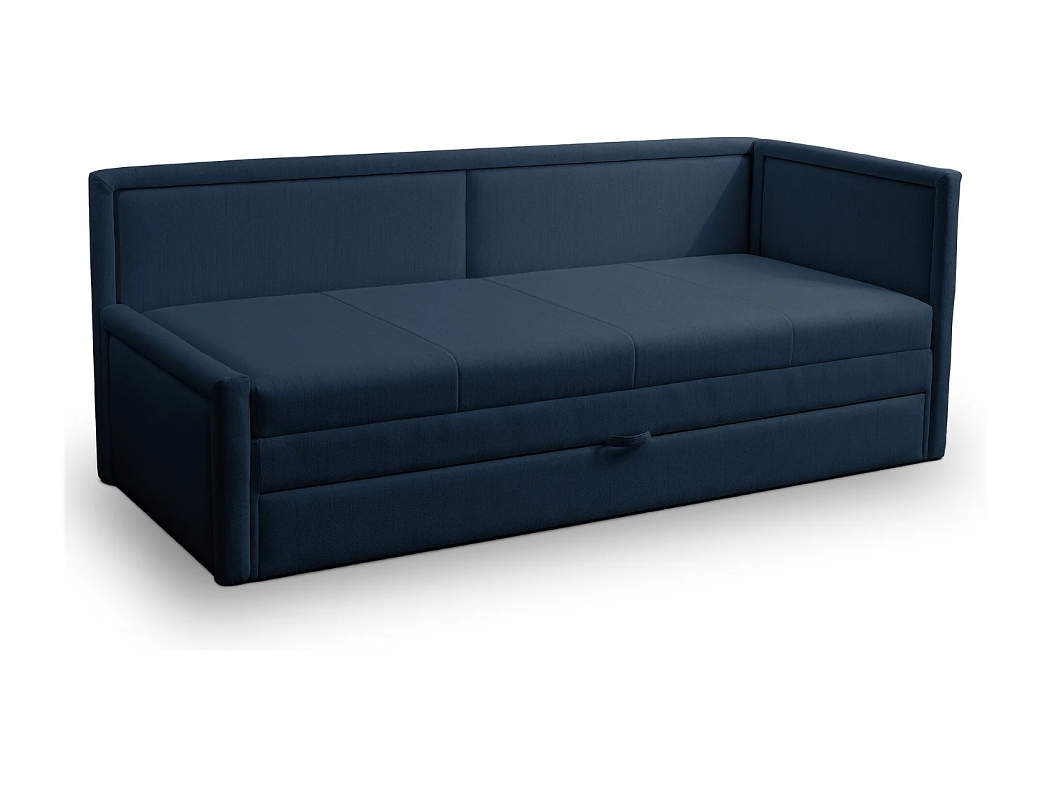 Jugendbett mit ausziehbarer Liegefläche und Schublade - Dunkelblau - CAPRILI