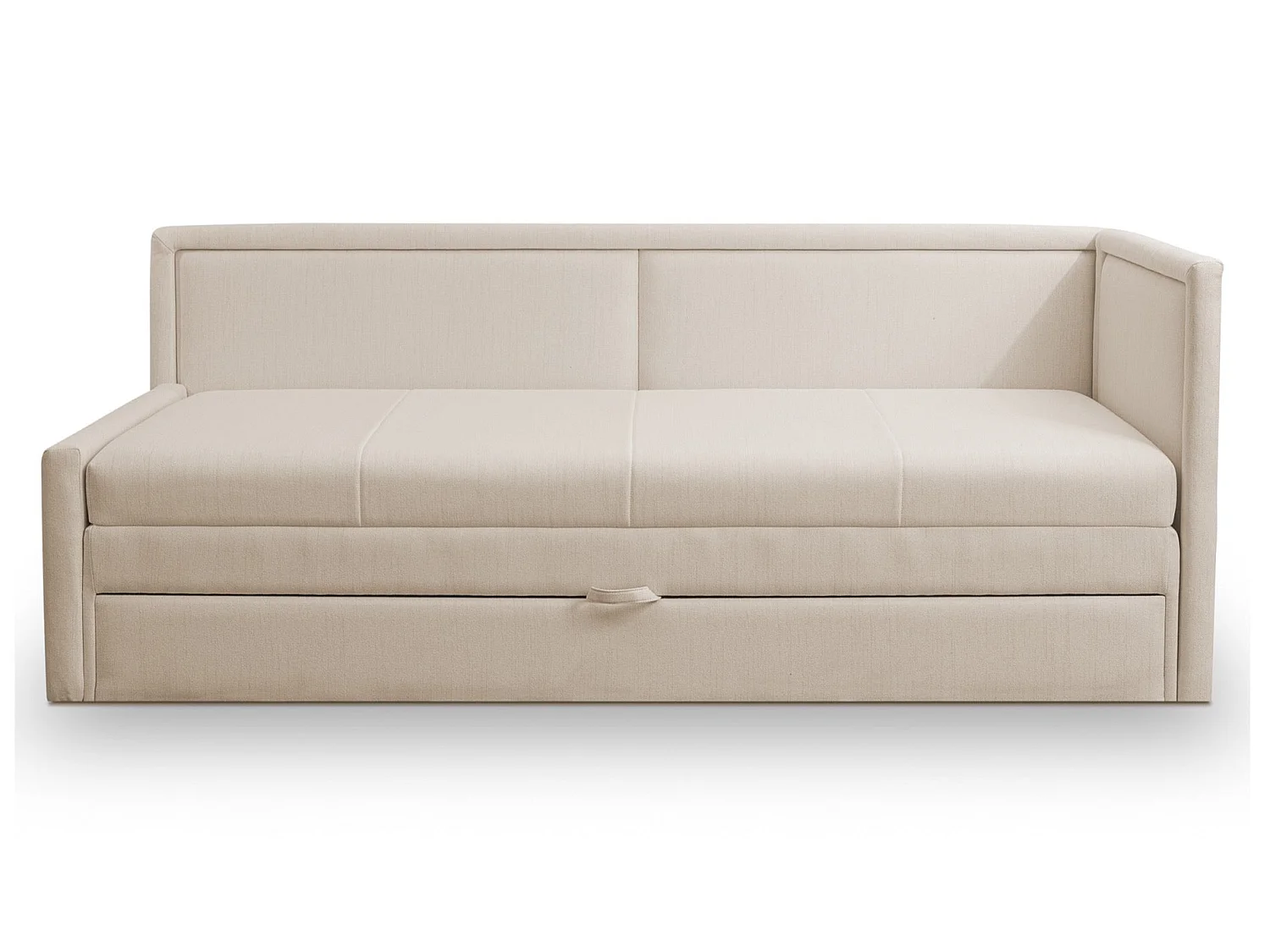 Tienerbed met opbergruimte - lichtbeige - CAPRILI