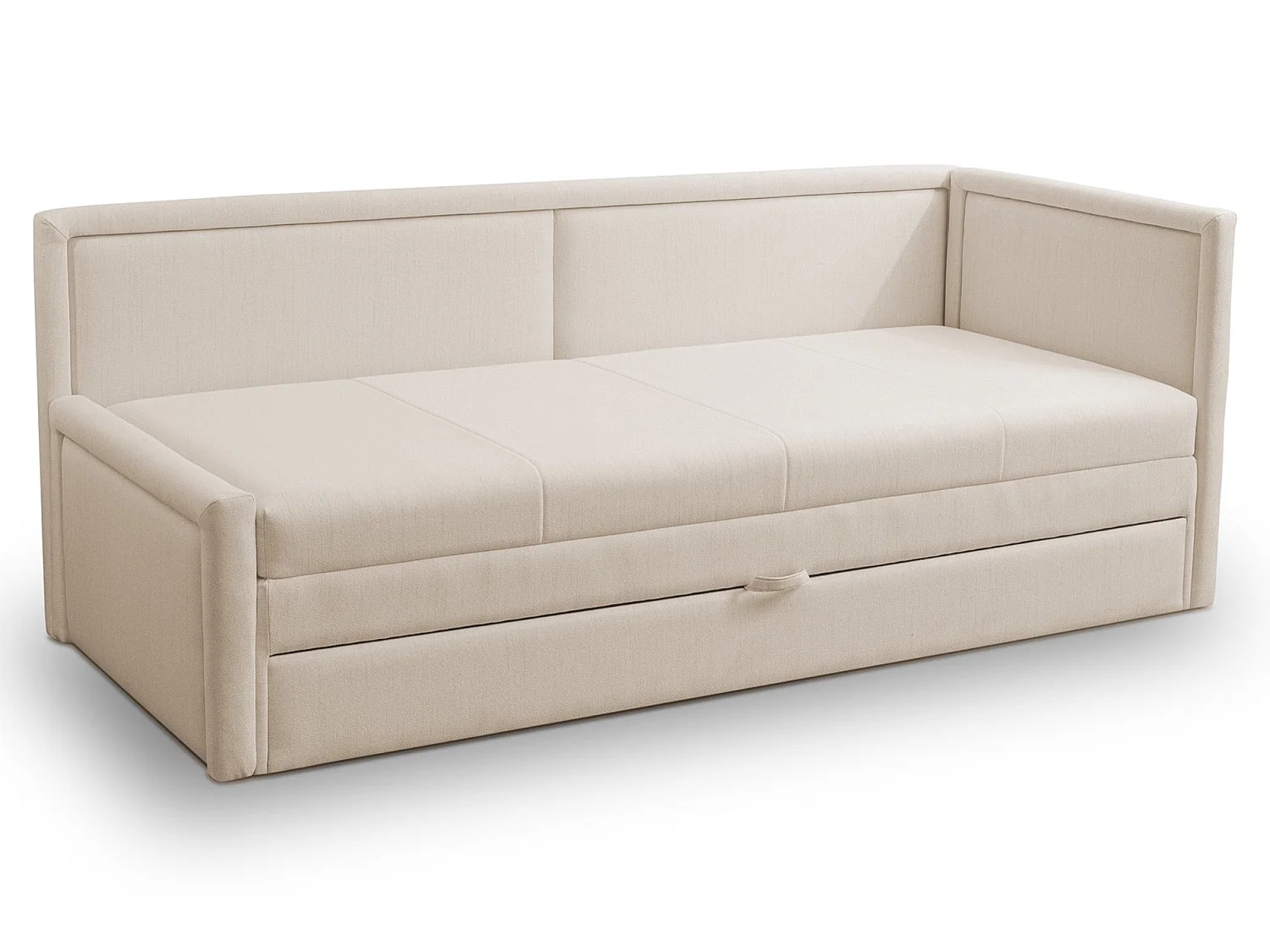 Tienerbed met opbergruimte - lichtbeige - CAPRILI
