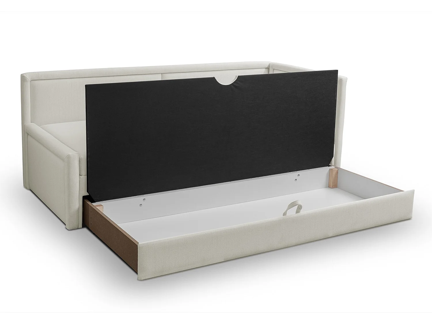 Lit ado avec rangement - crème - CAPRILI