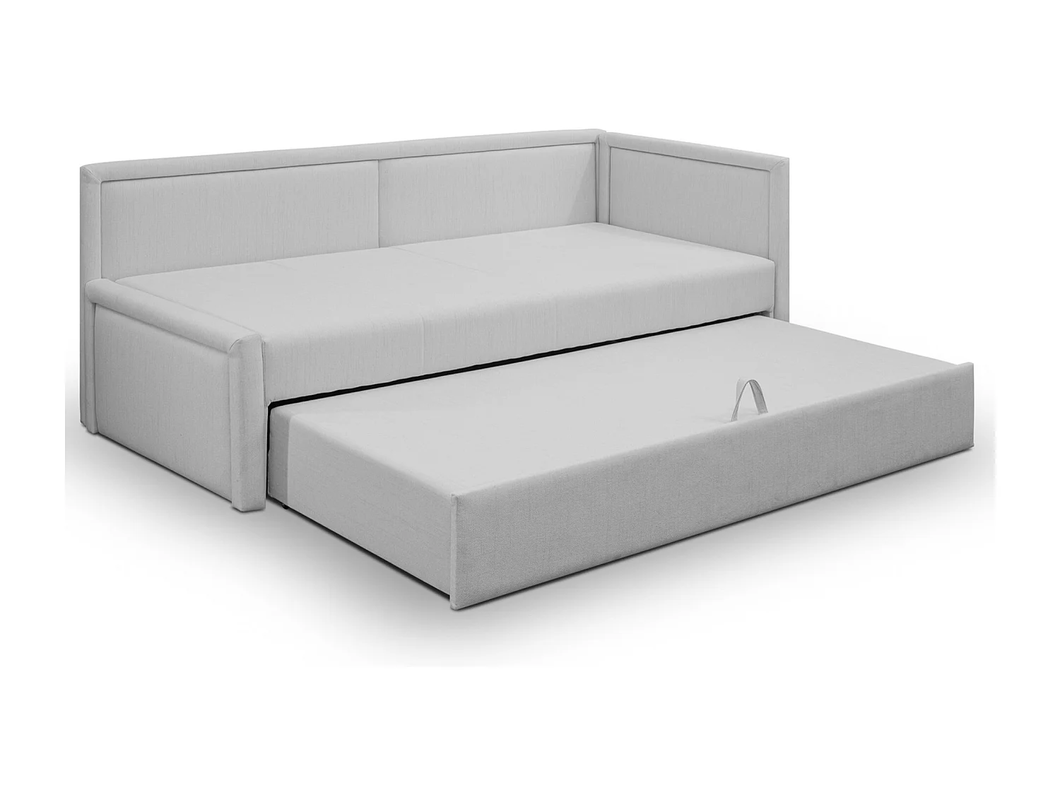 Lit gigogne pour adolescent - deux places - gris clair - CAPRILI